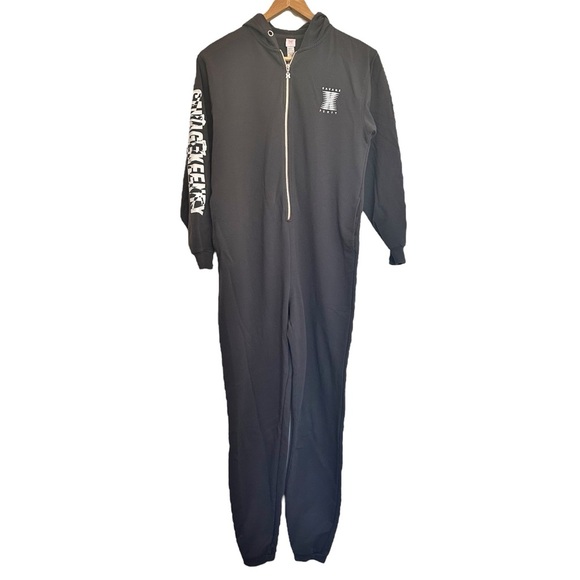 Savage X Fenty Forever Showgirl Hooded Onesie Darknight Grey Size Small Jumpsuit - Picture 4 of 15